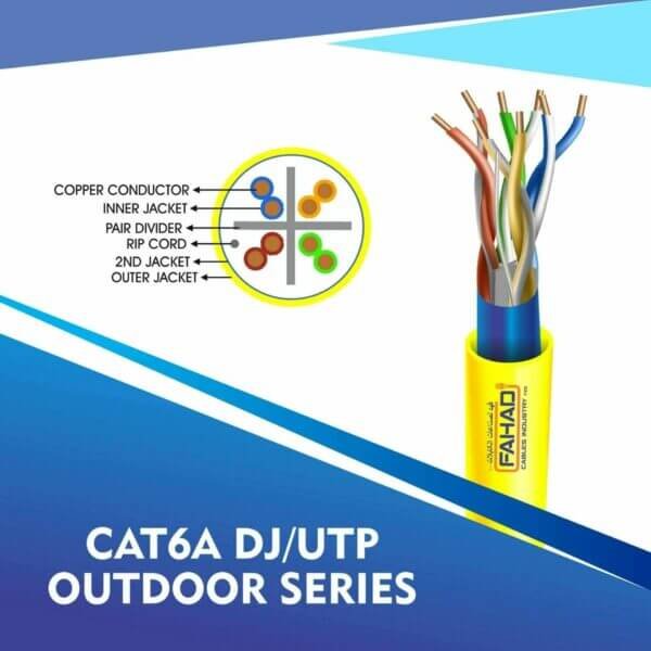 cat6a network cable 23awg 4pair LSZH DJ-UTP cable 305m