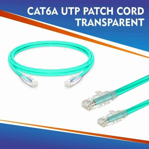 cat6a 23awg patch cord utp 0.15meter aqua