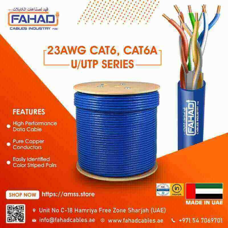 lan cable Cat6 23AWG 4Pair Solid U-FTP Cable 305m