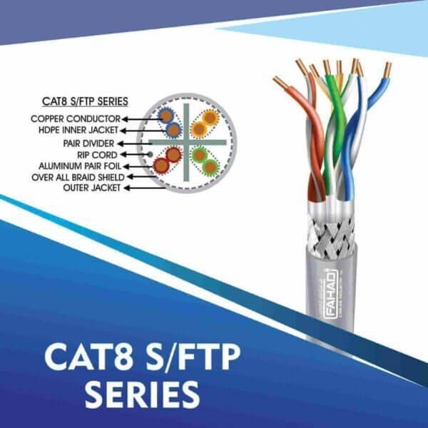 cat8 network cable 23awg 4 Twisted pair S-FTP 305m