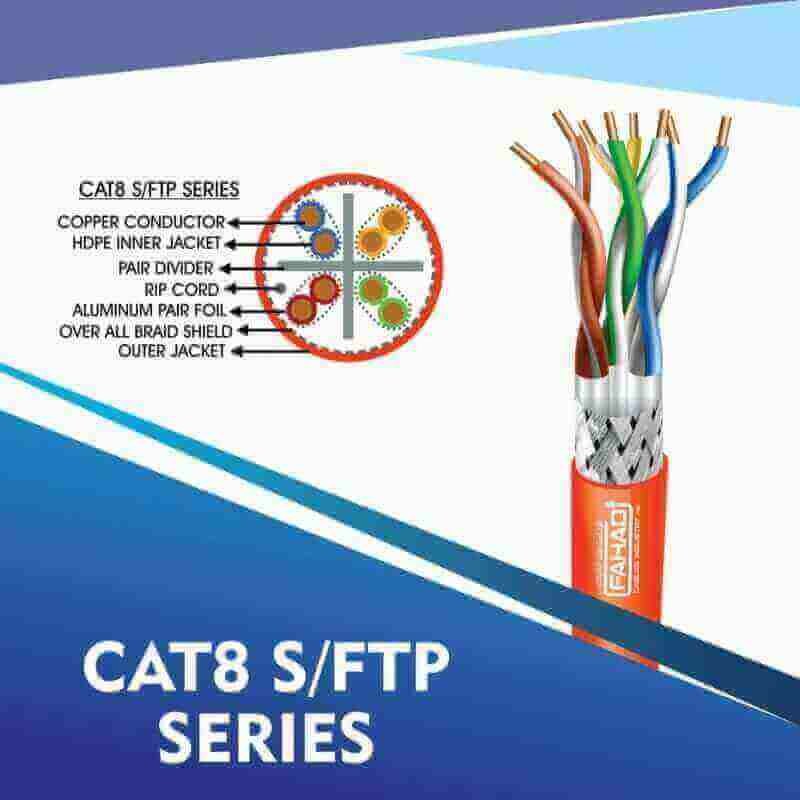 cat8 network cable 23awg 4 Twisted pair S-FTP 305m