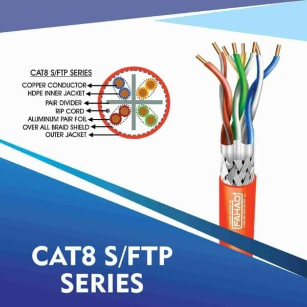 cat8 network cable 23awg 4 Twisted pair S-FTP 305m