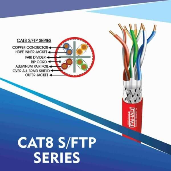 cat8 network cable 23awg 4 Twisted pair S-FTP 305m