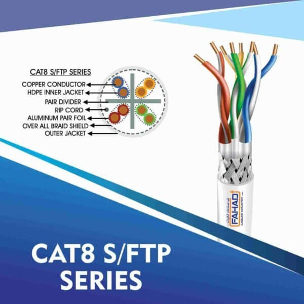 cat8 network cable 23awg 4 Twisted pair S-FTP 305m
