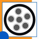 6 core Rubber cable 16 to 24 awg 305m