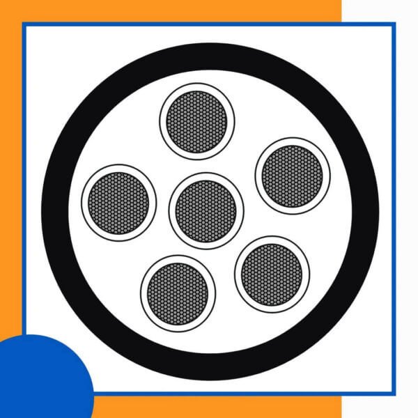 6 core Rubber cable 16 to 24 awg 305m