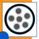 6 core Rubber cable 16 to 24 awg 305m