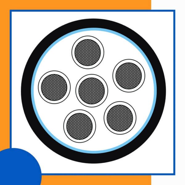 6 core Rubber cable 16 to 24 awg 305m