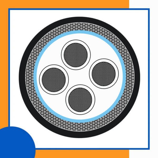 4 core Rubber cable 16 to 24 awg 305m