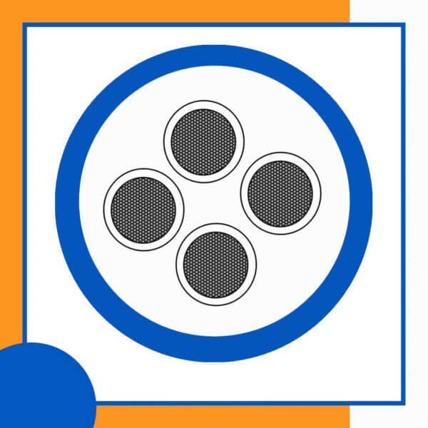 4 core Rubber cable 16 to 24 awg 305m
