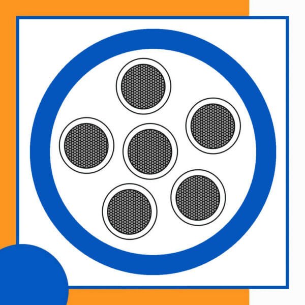 6 core Rubber cable 16 to 24 awg 305m