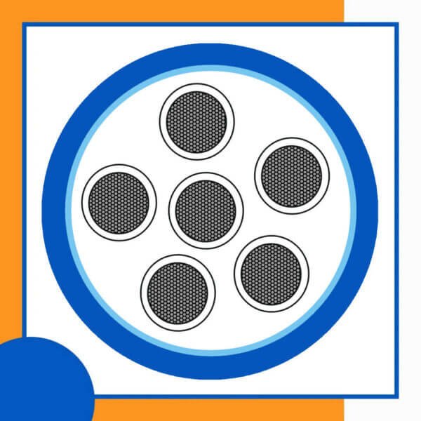 6 core Rubber cable 16 to 24 awg 305m