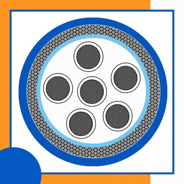 6 core Rubber cable 16 to 24 awg 305m