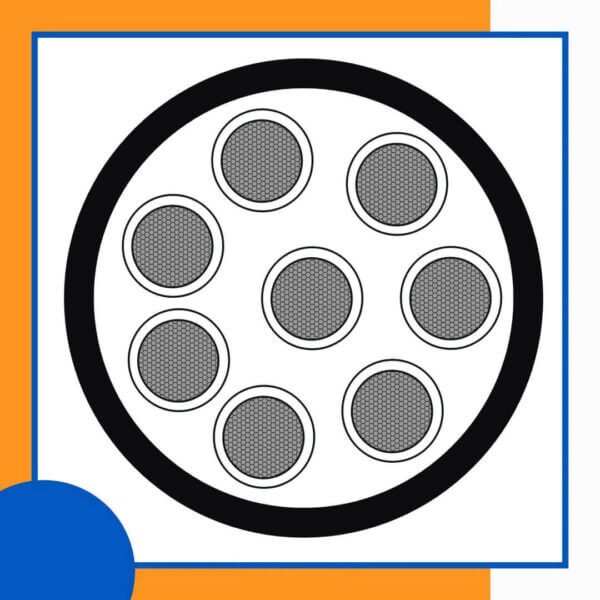 8 core Rubber cable 16 to 24 awg 305m