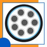 8 core Rubber cable 16 to 24 awg 305m