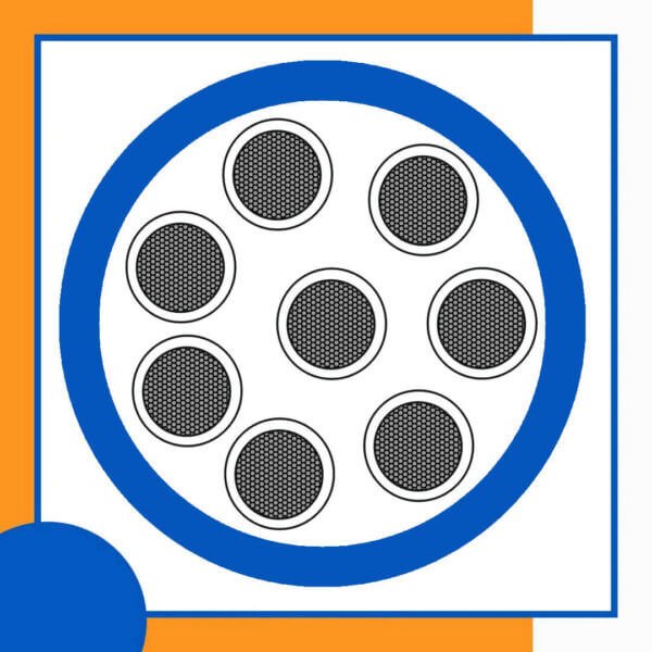 8 core Rubber cable 16 to 24 awg 305m
