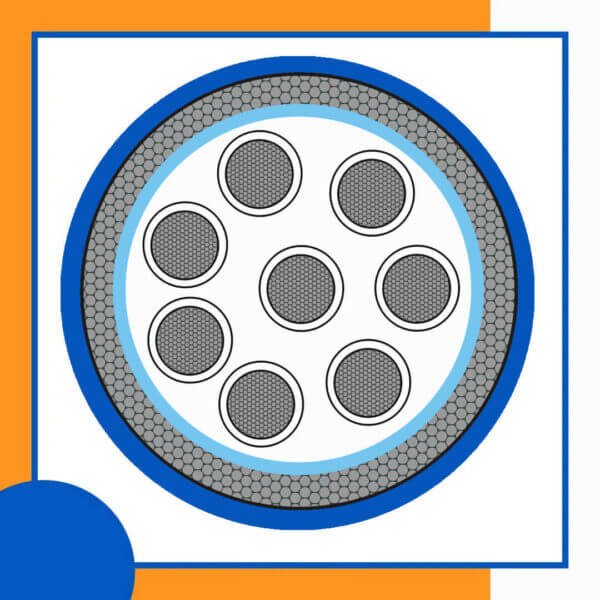 8 core Rubber cable 16 to 24 awg 305m