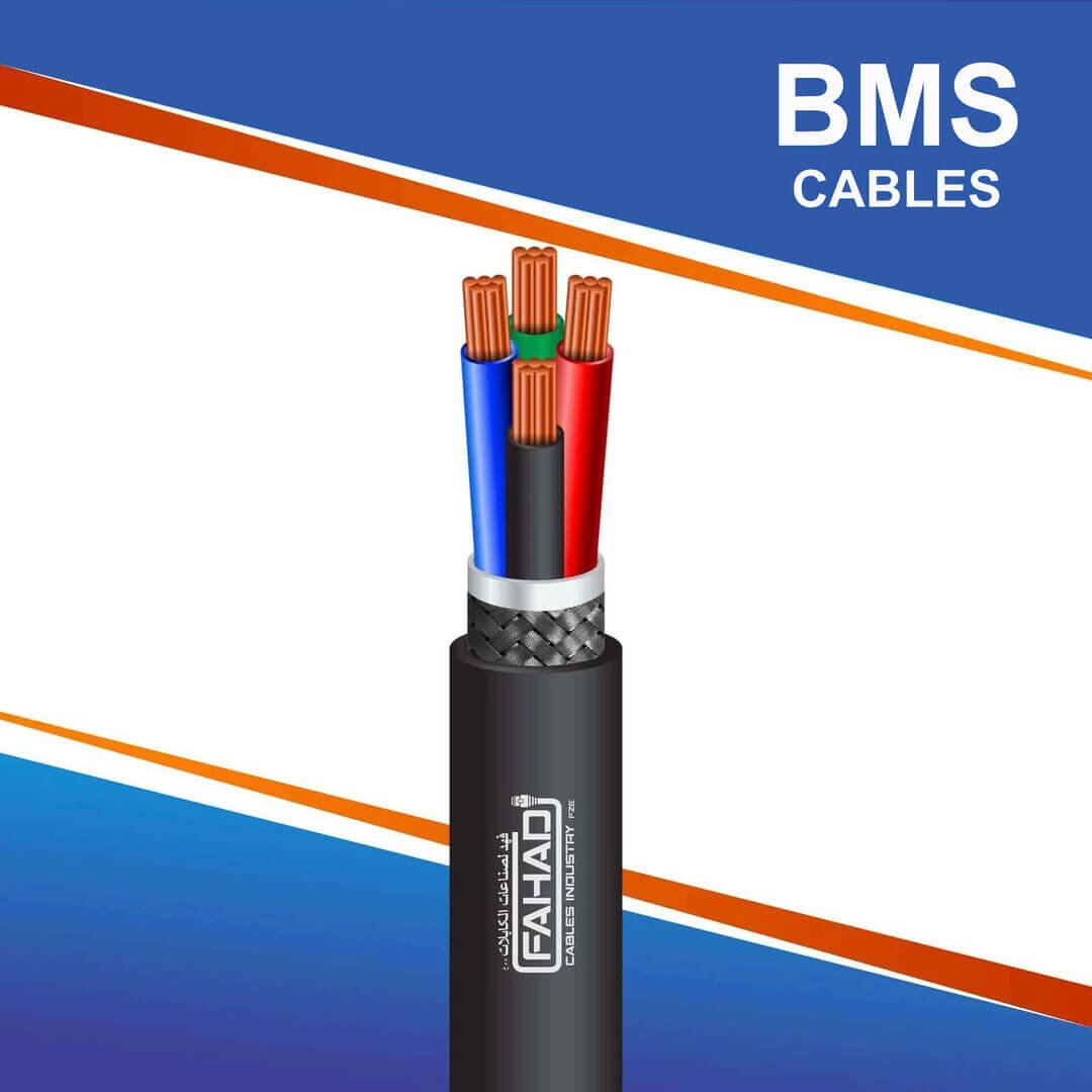 BMS-CABLE-4-CORE-9 4 core BMS Cable braid shielded PE outdoor 10 to 24 awg 305m
