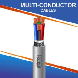 4 core multi-conductor Cable braid shielded pvc 10 to 24 awg 305m